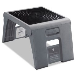 Cramer Folding Step Stool, 1-Step, 300 Lb Capacity, 14 X 11.25 X 9.75, Slate