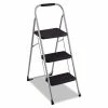 COSCO 3-Step Big Step Folding Stool, 200 Lb Capacity, 17.75 X 28 X 45.63, Light Gray