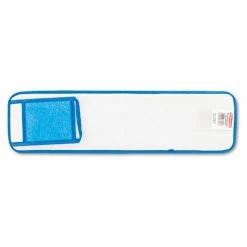 Rubbermaid Commercial Microfiber Wet Room Pads, 24 In. Long, Split Nylon/Polyester Blend, Blue