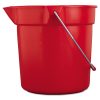 Rubbermaid Commercial BRUTE Round Utility Pail, 10 Qt, Plastic, Red, 10.5" Dia -cuisinart shop 148151