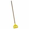 Rubbermaid Commercial Invader Wood Side-Gate Wet-Mop Handle, 54", Natural/Yellow