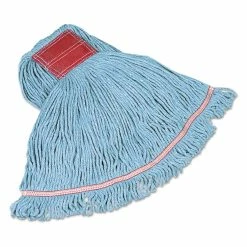 Rubbermaid Commercial Swinger Loop Wet Mop Heads, Cotton/Synthetic, Blue, Large