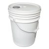 Impact Utility Bucket With Lid, 5 Gal, Polyethylene, White, 11.25" Dia -cuisinart shop 181020