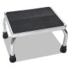 Medline Foot Stool, 1-Step, 350 Lb Capacity, 16 X 12 X 8.25, Steel, Chrome/Black Mat -cuisinart shop 181094
