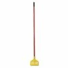Rubbermaid Commercial Invader Fiberglass Side-Gate Wet-Mop Handle, 60", Red/Yellow