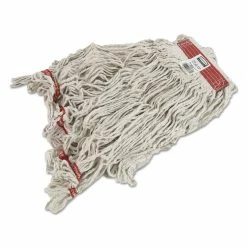 Rubbermaid Commercial Swinger Loop Wet Mop Heads, Cotton/Synthetic, White, Large, 6/Carton