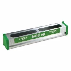 Unger® Hold Up Aluminum Tool Rack, 18w X 3.5d X 3.5h, Aluminum/Green