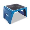 Cramer Folding Step Stool, 1-Step, 300 Lb Capacity, 14 X 11.25 X 9.75, Blue -cuisinart shop 27291