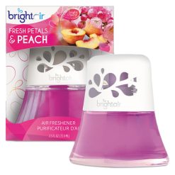 BRIGHT Air® Scented Oil Air Freshener Diffuser, Fresh Petals And Peach, Pink, 2.5 Oz, 6/Carton