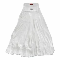 Rubbermaid Commercial Disposable Mop, Nonwoven Fiber, #24, 5" Headband, White