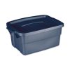 Rubbermaid Roughneck Storage Box, 3 Gal, 10.63" X 15.69" X 7", Dark Indigo Metallic -cuisinart shop 323449