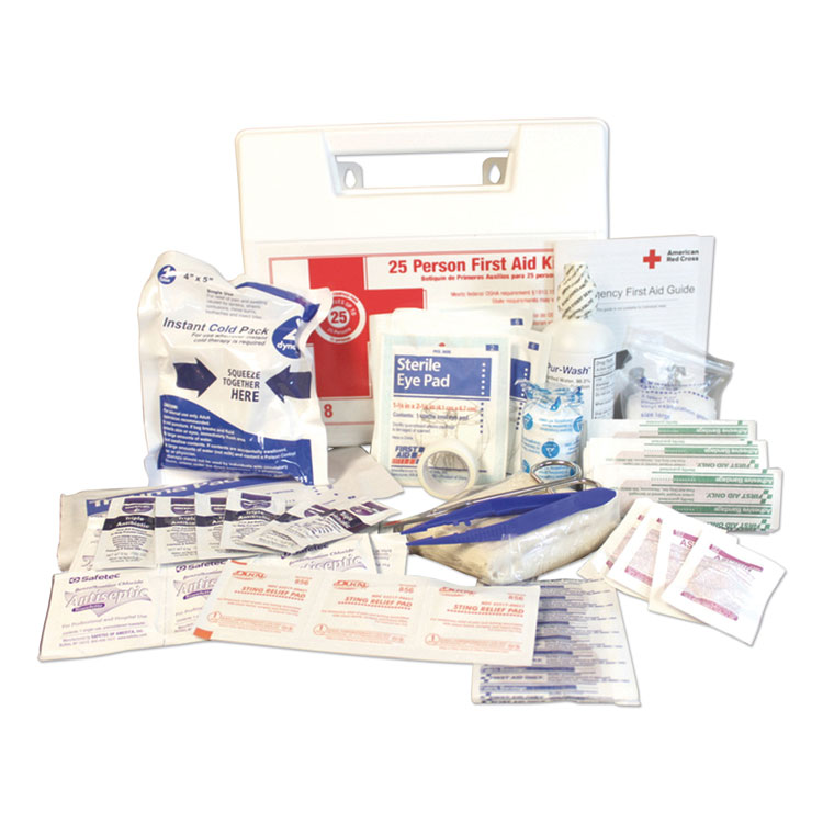 25-Person First Aid Kit, 107 Pieces, Plastic Case Impact 25-Person First Aid Kit, 107 Pieces, Plastic Case -cuisinart shop 636075