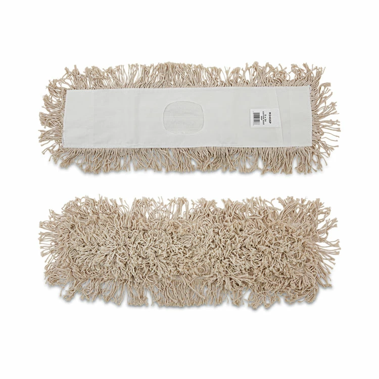 Boardwalk® Cotton Dry Mopping Kit, 24 X 5 Natural Cotton Head, 60" Natural Wood Handle - Image 6