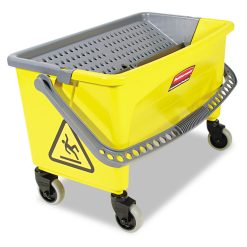 Rubbermaid® Commercial HYGEN™ HYGEN Press Wring Bucket For Microfiber Flat Mops, 43 Qt, Yellow