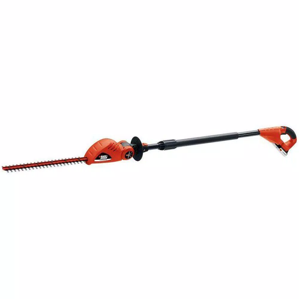 BLACK+DECKER 18 in. 20V MAX Lithium-Ion Cordless Pole Hedge Trimmer with (1) 1.5Ah Battery and Charger Included Trimmers BLACK+DECKER 18 In. 20V MAX Lithium-Ion Cordless Pole Hedge Trimmer With (1) 1.5Ah Battery And Charger Included -cuisinart shop black decker cordless hedge trimmers lpht120 64 1000