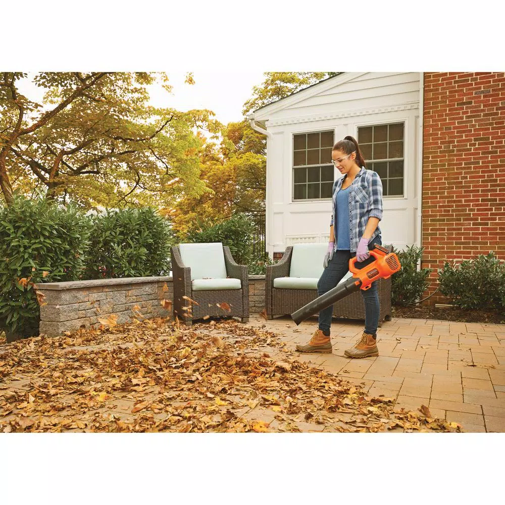 BLACK+DECKER 90 MPH 320 CFM 20V MAX Lithium-Ion Handheld Axial Blower with (1) 2.0Ah Battery and Charger Included Leaf Blowers BLACK+DECKER 90 MPH 320 CFM 20V MAX Lithium-Ion Handheld Axial Blower With (1) 2.0Ah Battery And Charger Included -cuisinart shop black decker cordless leaf blowers bcbl700d1 fa 1000