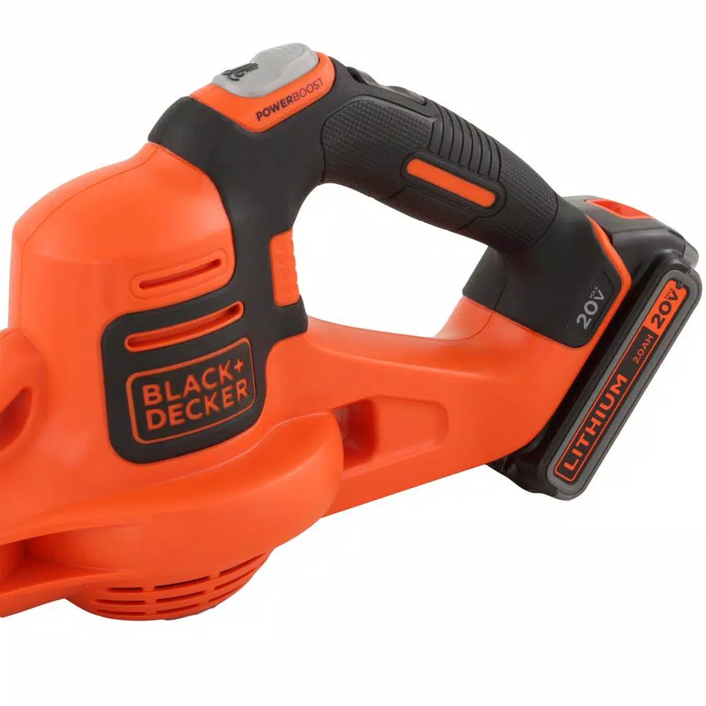 Leaf Blowers BLACK+DECKER 130 MPH 100 CFM 20V MAX Lithium-Ion Cordless Handheld Leaf Sweeper With (1) 2.0Ah Battery And Charger Included 7 Leaf Blowers BLACK+DECKER 130 MPH 100 CFM 20V MAX Lithium-Ion Cordless Handheld Leaf Sweeper With (1) 2.0Ah Battery And Charger Included - Image 5
