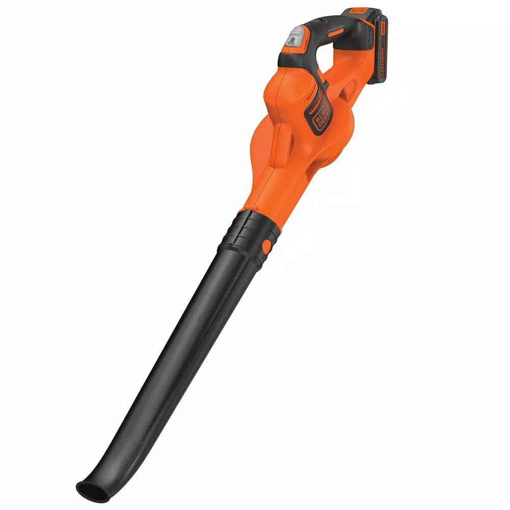 Leaf Blowers BLACK+DECKER 130 MPH 100 CFM 20V MAX Lithium-Ion Cordless Handheld Leaf Sweeper With (1) 2.0Ah Battery And Charger Included 3 Leaf Blowers BLACK+DECKER 130 MPH 100 CFM 20V MAX Lithium-Ion Cordless Handheld Leaf Sweeper With (1) 2.0Ah Battery And Charger Included
