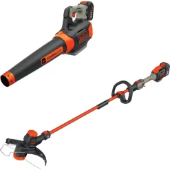 Leaf Blowers BLACK+DECKER 100 MPH 400 CFM 60V MAX Cordless Handheld Leaf Blower With Bonus 2-in-1 String Grass Trimmer/Lawn Edger Included