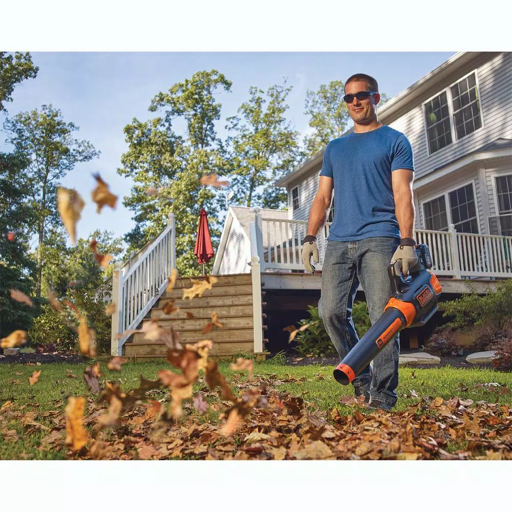 Leaf Blowers BLACK+DECKER 100 MPH 400 CFM 60V MAX Cordless Handheld Leaf Blower With Bonus 2-in-1 String Grass Trimmer/Lawn Edger Included - Image 6