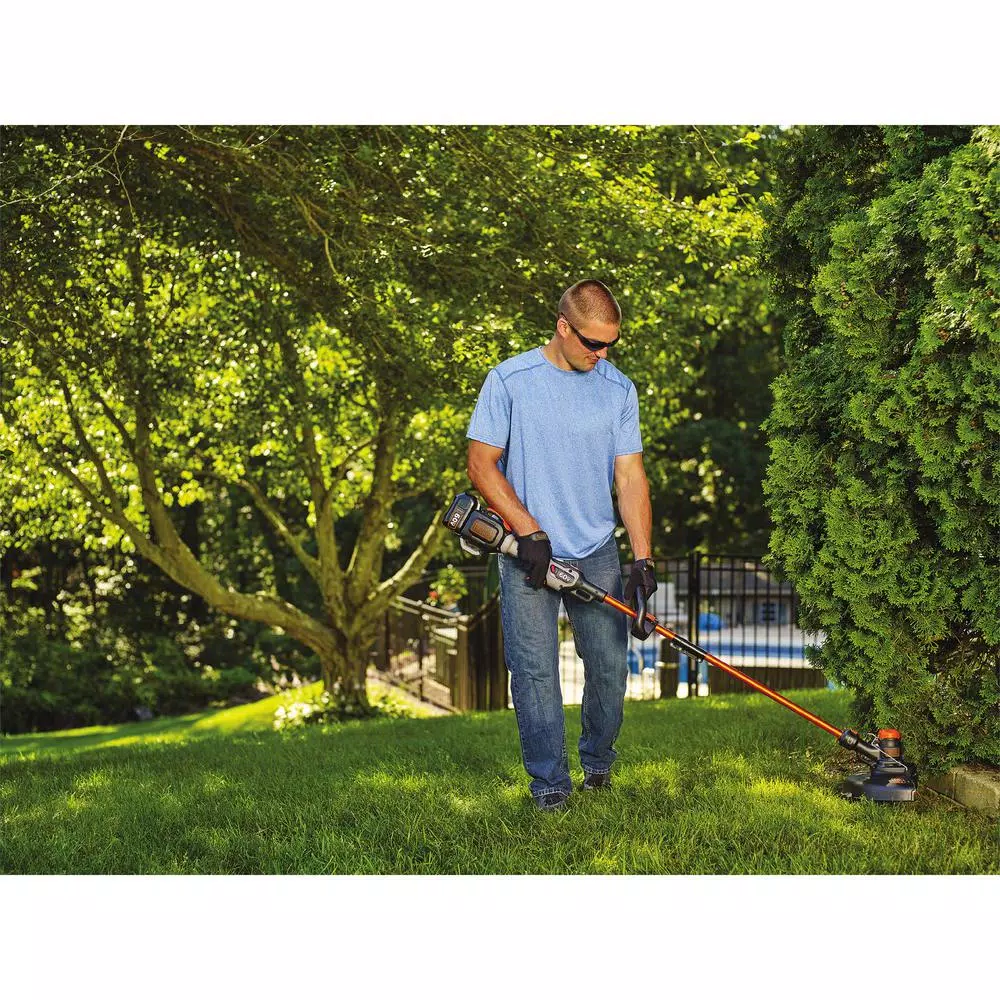 Trimmers BLACK+DECKER 13 In. 60V MAX Lithium-Ion Cordless 2-in-1 String Grass Trimmer/Lawn Edger With (1) 1.5Ah Battery And Charger Included - Image 2