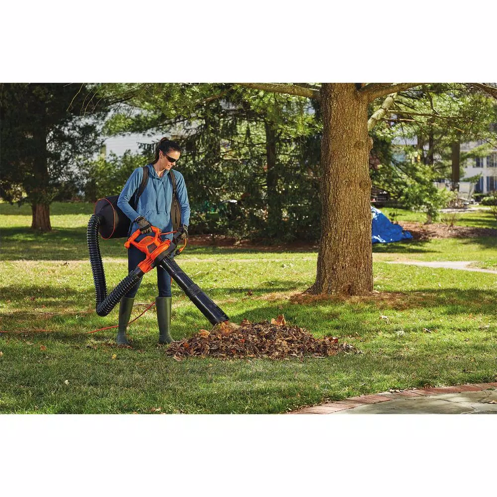 Leaf Blowers BLACK+DECKER 250 MPH 400 CFM 12 Amp 3-in-1 Corded Electric Backpack Leaf Blower/Vac/Mulcher 14 Leaf Blowers BLACK+DECKER 250 MPH 400 CFM 12 Amp 3-in-1 Corded Electric Backpack Leaf Blower/Vac/Mulcher - Image 12