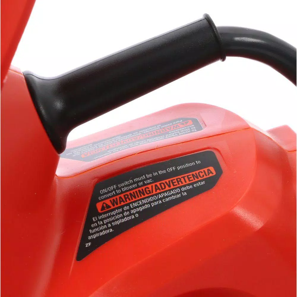 Leaf Blowers BLACK+DECKER 230 MPH 385 CFM 12-Amp Corded Electric 3-in-1 Handheld Leaf Blower/Vacuum/Mulcher 7 Leaf Blowers BLACK+DECKER 230 MPH 385 CFM 12-Amp Corded Electric 3-in-1 Handheld Leaf Blower/Vacuum/Mulcher - Image 5