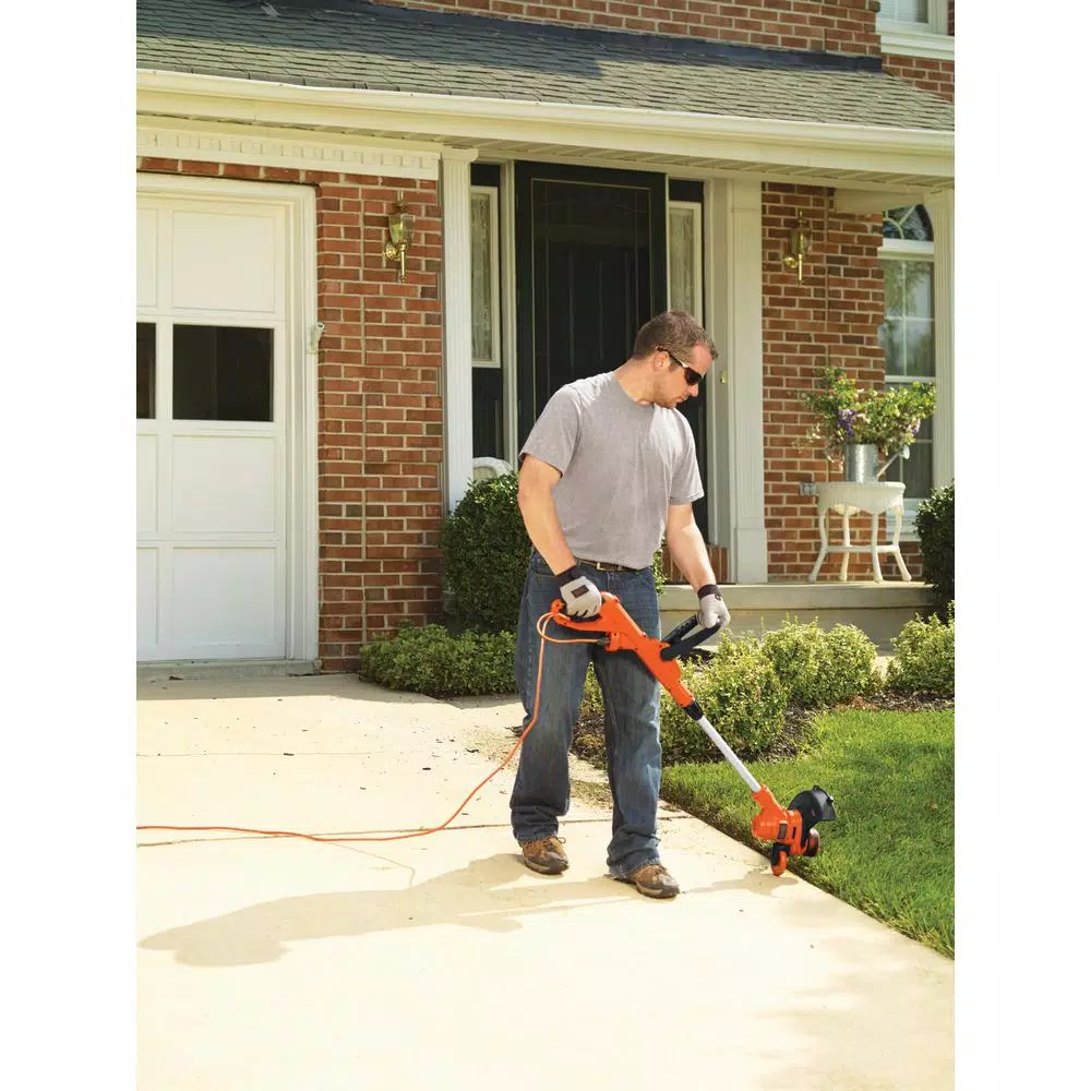 BLACK+DECKER 14 in. 6.5-Amp Corded Electric Straight Shaft Single Line 2-in-1 String Grass Trimmer/Lawn Edger Trimmers BLACK+DECKER 14 In. 6.5-Amp Corded Electric Straight Shaft Single Line 2-in-1 String Grass Trimmer/Lawn Edger -cuisinart shop black decker electric string trimmers gh900 40 1000
