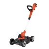 Trimmers BLACK+DECKER 12 In. 6.5 Amp Corded Electric Straight Shaft Single Line 3-in-1 String Grass Trimmer/Lawn Edger/Push Mower