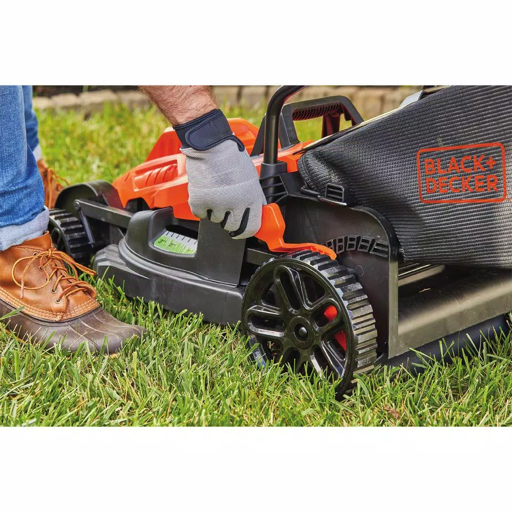 BLACK+DECKER 15 in. 10 Amp Corded Electric Walk Behind Push Mower Lawn Mowers BLACK+DECKER 15 In. 10 Amp Corded Electric Walk Behind Push Mower -cuisinart shop black decker push lawn mowers bemw472bh 76 1000