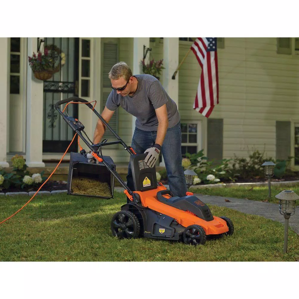 BLACK+DECKER 20 in. 13-Amp Corded Electric Walk Behind Push Lawn Mower Lawn Mowers BLACK+DECKER 20 In. 13-Amp Corded Electric Walk Behind Push Lawn Mower -cuisinart shop black decker push lawn mowers mm2000 e1 1000