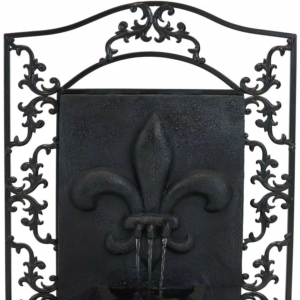 Outdoor Decor Sunnydaze Decor French Lily Lead Electric Powered Outdoor Wall Fountain - Image 5