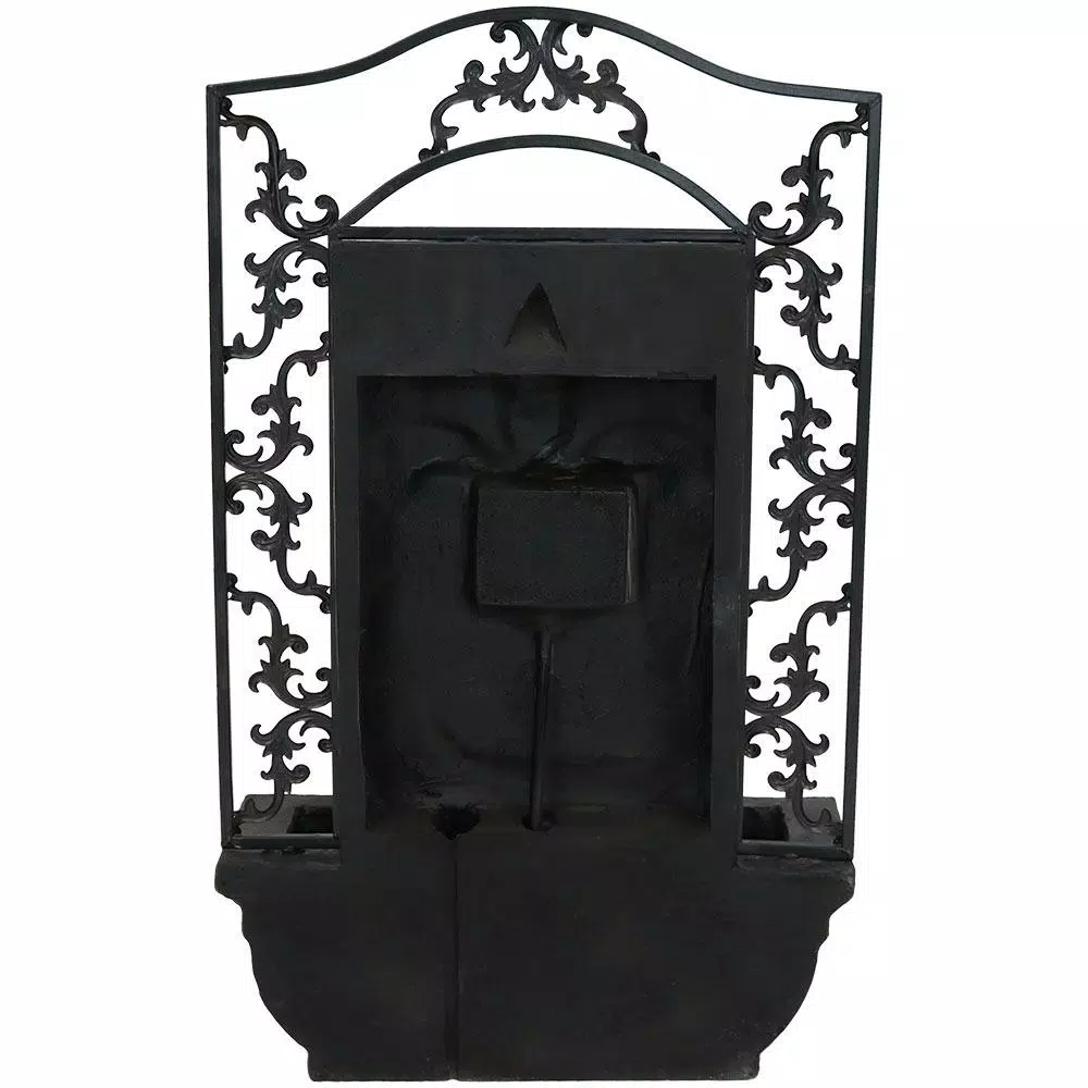 Outdoor Decor Sunnydaze Decor French Lily Lead Electric Powered Outdoor Wall Fountain - Image 7