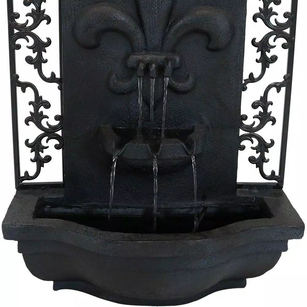 Outdoor Decor Sunnydaze Decor French Lily Lead Electric Powered Outdoor Wall Fountain - Image 6