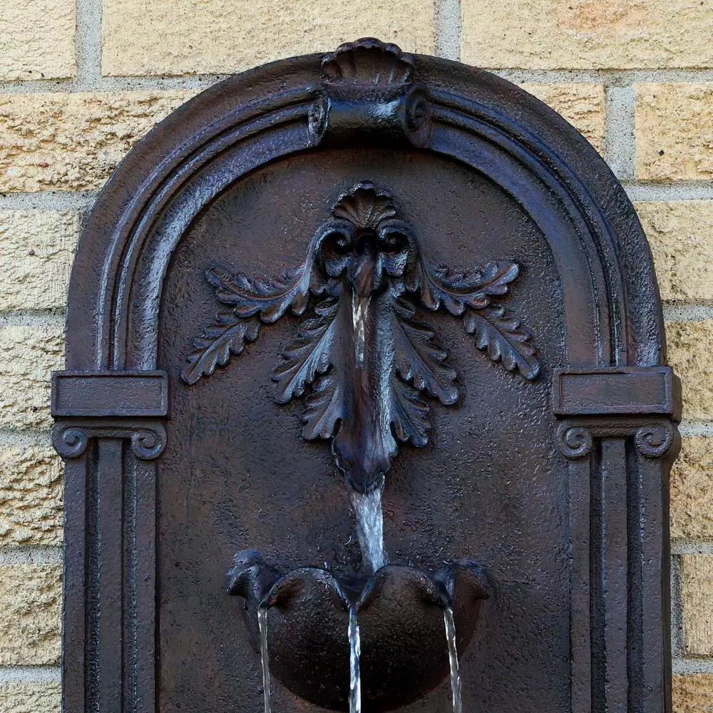 Outdoor Decor Sunnydaze Decor Florence Iron Electric Powered Wall Fountain - Image 3