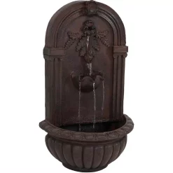 Outdoor Decor Sunnydaze Decor Florence Iron Electric Powered Wall Fountain