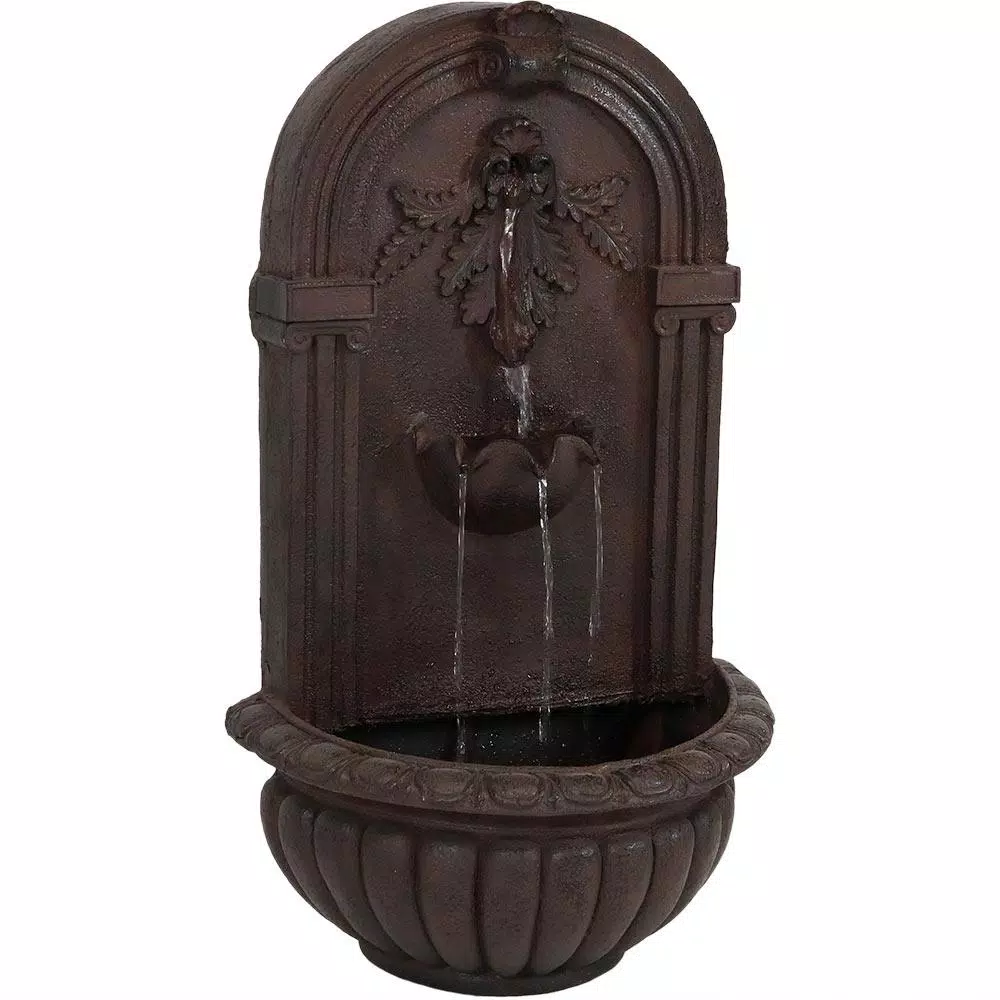 Outdoor Decor Sunnydaze Decor Florence Iron Electric Powered Wall Fountain