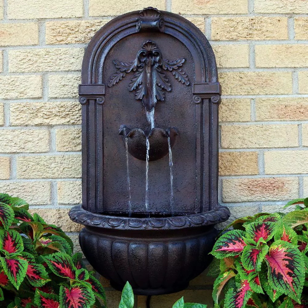 Outdoor Decor Sunnydaze Decor Florence Iron Electric Powered Wall Fountain - Image 2