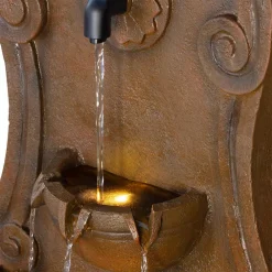 Outdoor Decor Alpine Corporation Wall Tiering Fountain With LED Lights 8 Outdoor Decor Alpine Corporation Wall Tiering Fountain With LED Lights -cuisinart shop brown alpine corporation indoor water fountains tzl158 77 1000