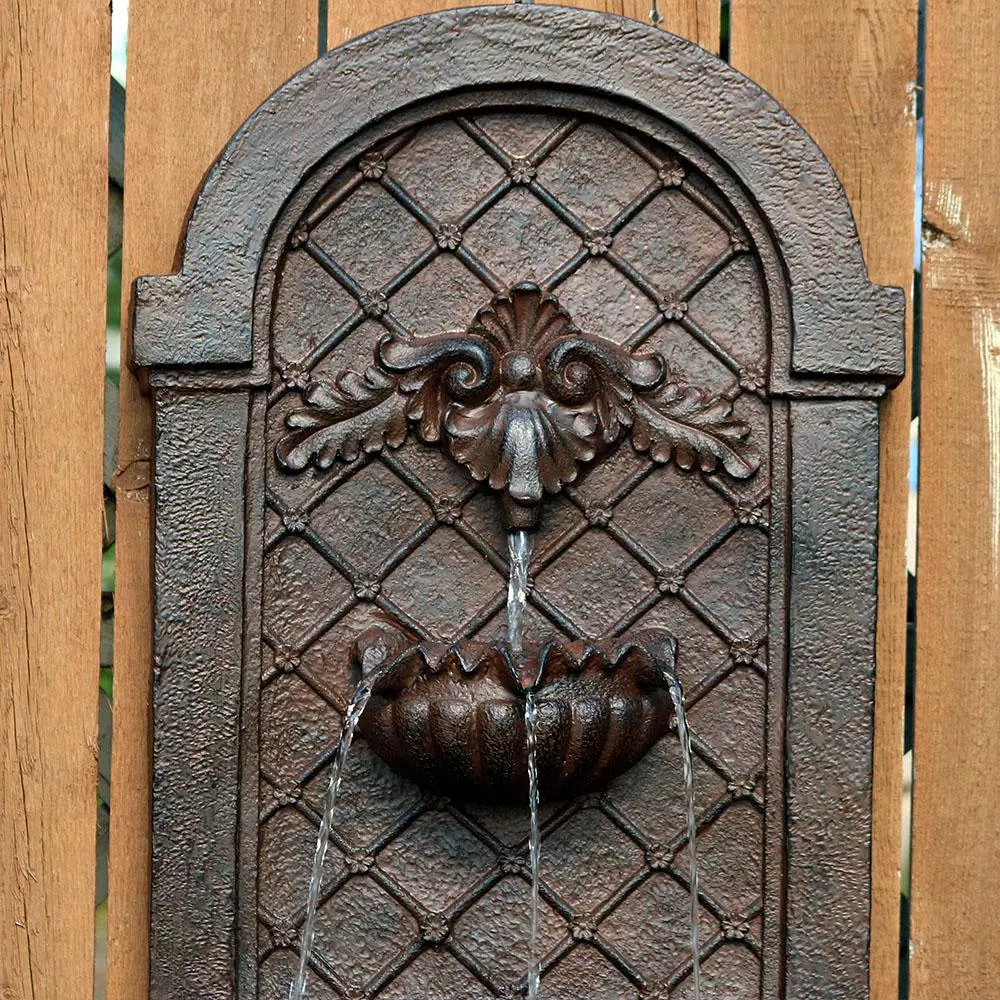 Outdoor Decor Sunnydaze Decor Venetian Iron Electric Powered Outdoor Wall Fountain - Image 3
