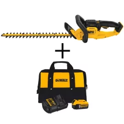 Trimmers DEWALT 22 In. 20V MAX Lithium-Ion Cordless Hedge Trimmer (Tool Only) With Bonus 20V MAX Lithium-Ion Starter Kit Included