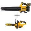 Leaf Blowers DEWALT 125 MPH 450 CFM 20V MAX Cordless Brushless Blower W/(1) 5.0Ah Battery & Charger W/ Bonus 12in 20V Chainsaw (Tool Only)