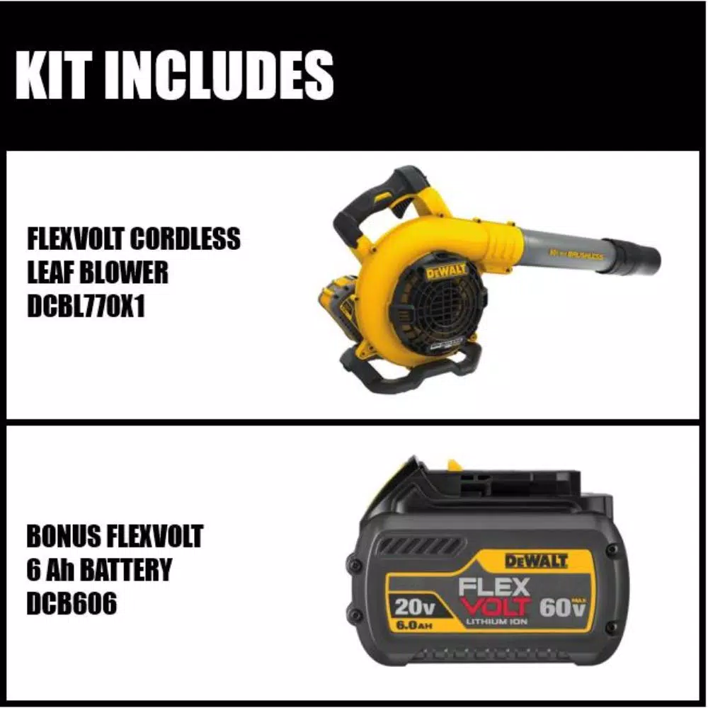 Leaf Blowers DEWALT 129 MPH 423 CFM 60V MAX Lithium Ion Cordless FLEXVOLT Handheld Leaf Blower With (2) 3.0Ah Batteries And Charger Included - Image 3