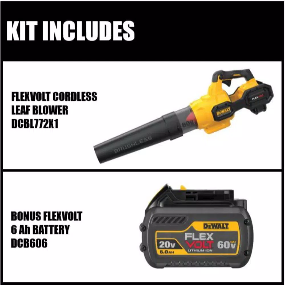 Leaf Blowers DEWALT 125 MPH 600 CFM Flexvolt 60V MAX Lithium-Ion Cordless Axial Blower (Tool Only) With Bonus (1) FLEXVOLT 60V 3.0Ah Battery 5 Leaf Blowers DEWALT 125 MPH 600 CFM Flexvolt 60V MAX Lithium-Ion Cordless Axial Blower (Tool Only) With Bonus (1) FLEXVOLT 60V 3.0Ah Battery - Image 3