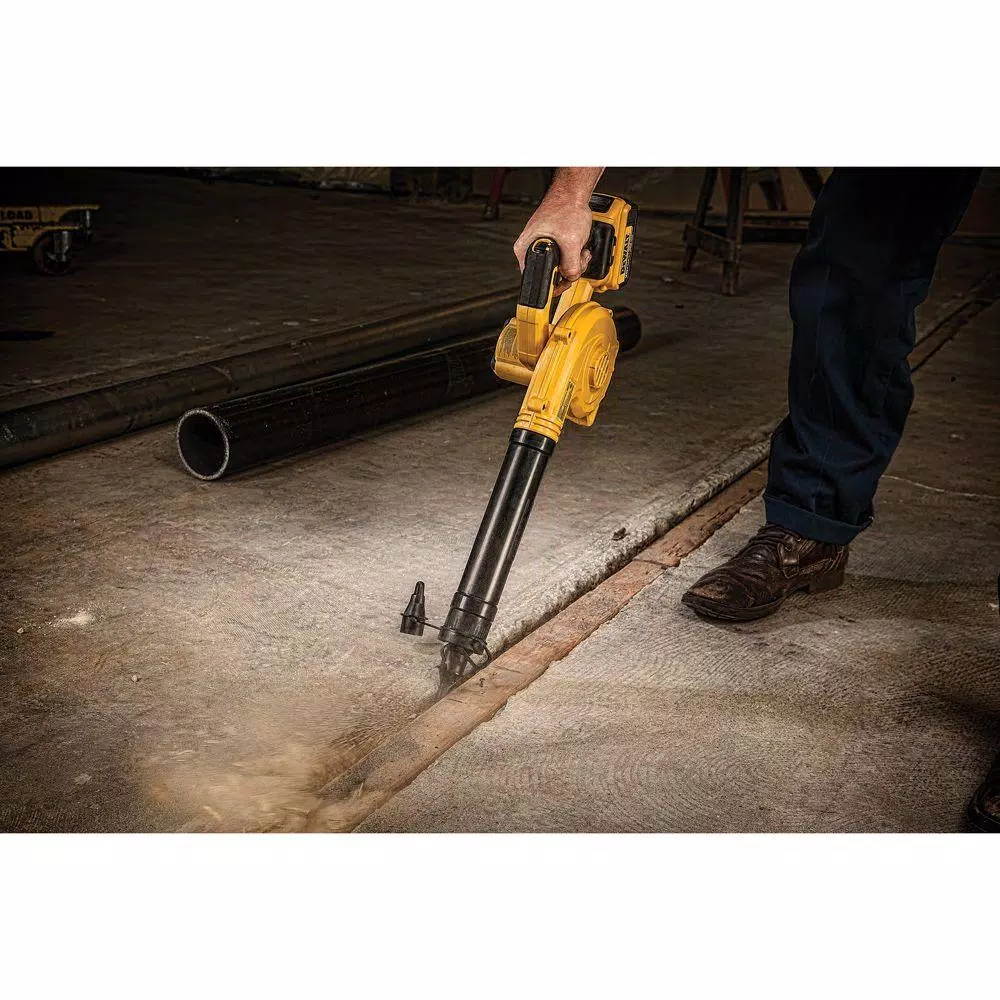 Leaf Blowers DEWALT 20-Volt MAX Cordless Compact Jobsite Blower 135 MPH 100 CFM (Tool-Only) - Image 9