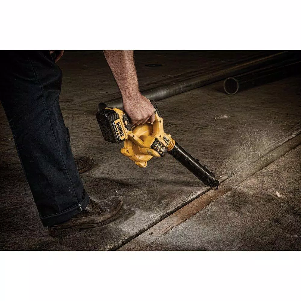 Leaf Blowers DEWALT 20-Volt MAX Cordless Compact Jobsite Blower 135 MPH 100 CFM (Tool-Only) - Image 8