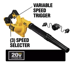 Leaf Blowers DEWALT 20-Volt MAX Cordless Compact Jobsite Blower 135 MPH 100 CFM With (1) 20-Volt 3.0Ah Battery -cuisinart shop dewalt cordless leaf blowers dce100bw230 40 1000
