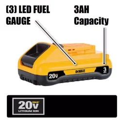 Leaf Blowers DEWALT 20-Volt MAX Cordless Compact Jobsite Blower 135 MPH 100 CFM With (1) 20-Volt 3.0Ah Battery -cuisinart shop dewalt cordless leaf blowers dce100bw230 44 1000