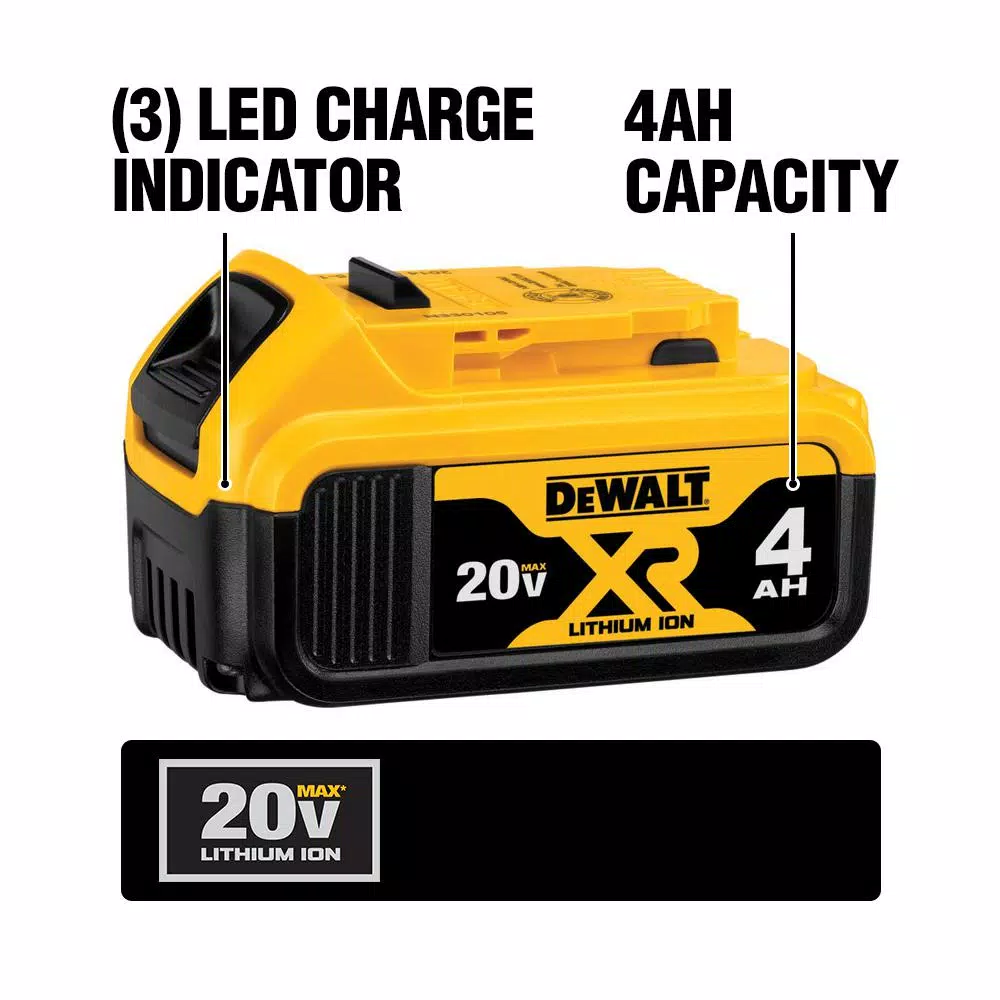Leaf Blowers DEWALT 20-Volt MAX Cordless Compact Jobsite Blower 135 MPH 100 CFM With (1) 20-Volt 4.0Ah Battery & Charger - Image 4