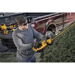 Trimmers DEWALT 22 In. 20V MAX Lithium-Ion Cordless Hedge Trimmer With (1) 5.0Ah Battery, (1) 3.0Ah Battery And Charger Included -cuisinart shop dewalt cordless string trimmers dcht820p1dcb200 44 1000